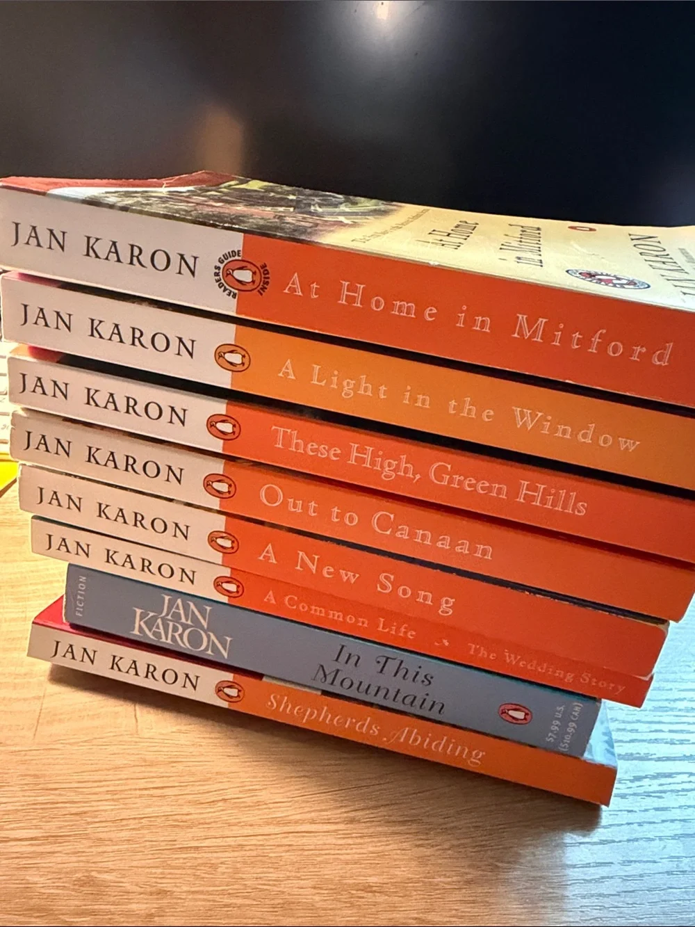 Mitford Series Paperback Book Set - Orange Covers lot  8 books
